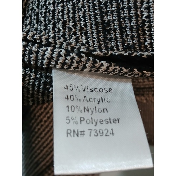 Ming Wang medium Women's Knit Jacket Blazer Double Breasted Black White - Picture 4 of 5